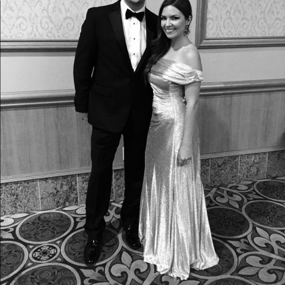 Silver Tahari Gown